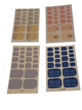 Peel-and-Stick Nail Wraps 4 Sets #4